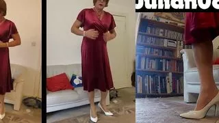 Julian069 Velvet Dress in red