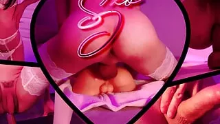 Petite Sissy Crossdresser in White Lingerie Tops and Bottoms for You