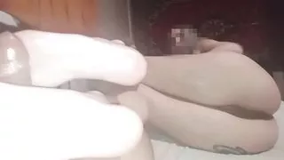 Sweet Student Girl's Feet Caress My Dick, Footjob