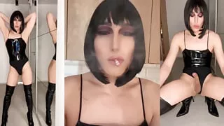 Thigh high boots, smoke and my sweet, sweet cum