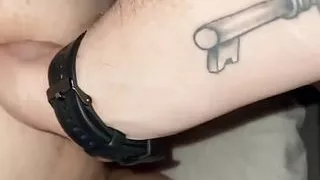 Sexy BBW Ass and Cum on Oiled Soles