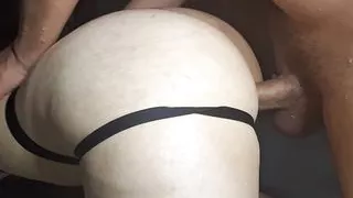 Fucking in 4, with her big ass, until I fill it with milk.