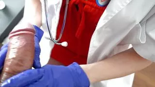 POV Handjob By Hot Nurse Eva Myst in the Doctors Office: Give Me Your Semen Sample