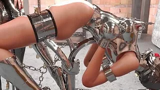 Slave in Metal Bondage