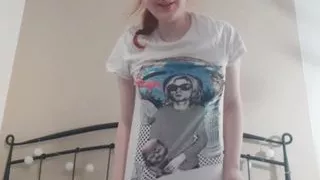 Little redhead in glasses makes you cum!