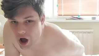 Spanking my balls before unlocking