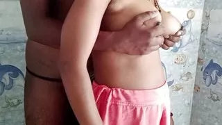 When the brother-in-law put his big dick inside the sister-in-law, the sister-in-law started hurting