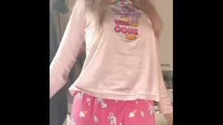 Cute Morning Striptease for Daddy