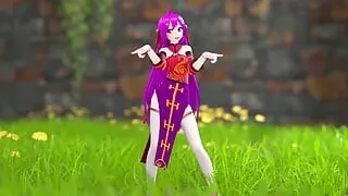 Chinese Girl Model 22 Undress Dance Hentai Mmd 3D Purple Hair Color Edit Smixix