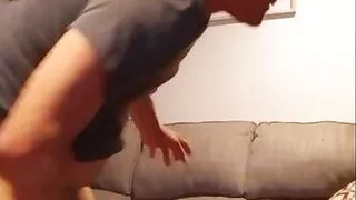 Stroking with new toy