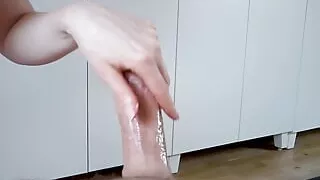 How to handjob a big cock lubed slowly ?