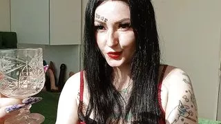 A special cocktail of drool and spit for fetishists. Spitting fetish