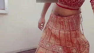 I had a lot of fun wearing Bhabhiji's ghaghracholi.