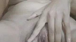 Once again alone at home and taking the opportunity to masturbate