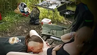MILF Blowjob and Eating Pussy Outdoor