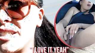 Ersties - Sexy Jin Masturbates While Being Drove Around in a Taxi