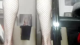 Marzia fetish in black leather