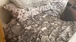 BBW British Slut in Stockings Blindfolded and Played with