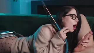 Girl in Glasses Smokes and Sucks Big Cock While I Cunnilingus Her in 69 Position - Mollyredwolf