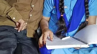 Salma was fucked a lot by her teacher, her ass and pussy were fucked while she was studying, video viral mms