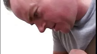 MIlf takes dick in her mouth while getting doggy style in her living room