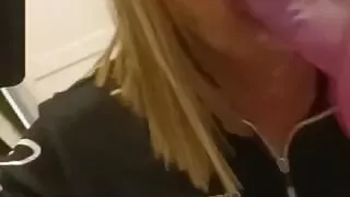 Sissy Mandy practices her oral skills for her daddy