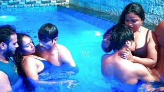 Gangbang Sex Is Full Entertainment in the Swimming Pool
