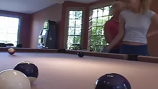 Cute blonde lesbian licked out