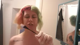 Alternative Girl Shaves Head