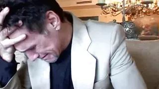 A Blonde Slut Gangbanged by Many Guys and Later Received Cum on Her Pretty Face