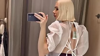 Try On Haul Transparent Clothes, Completely See-Through. At The Mall. See on me in the fitting room