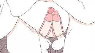 I fill her ass with toys like a dilto and then I shove my cock in both parts of her friends - comic