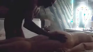 Buying A Massage Table Comes In Handy When Giving A Big Booty Cougar A Body Rub!!!