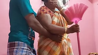 Played with my stepmother's big breasts and pussy and had sex