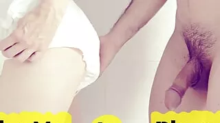 My DIAPER PISS blowjob in the shower