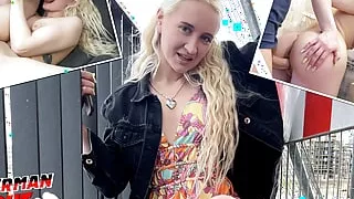 GERMAN SCOUT - Skinny blonde Teen Daruma Rai Pickup for Casting Fuck in Berlin