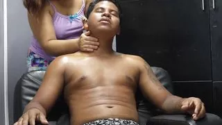 My Stepmother Gives Me a Delicious Massage I Suck and Fuck Her Delicious Pussy