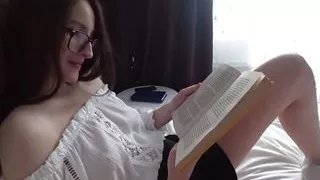 Hot Stepsister Reading a Book and Playing with My Dick - Anny Walker