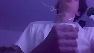 jerking off on a porn video and cum a lot