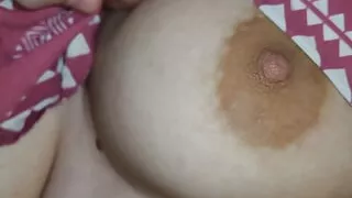 Super Close Up Big Natural Tits Slapping and Playing