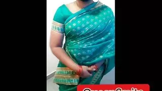 Fantasy Role About A Tamil Amma Wearing Green Saree and Comforting Her Step Son