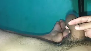 my husband with a foot fetish and thick cock massages his prostate -