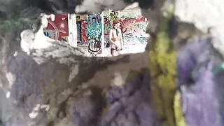 Jerkoff in an abandoned factory