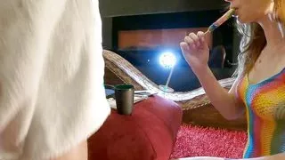 Two Girls One Guy Dice Challenge to Make Him Cum First with Two Incredibly Sexy Hot and Horny Sluts