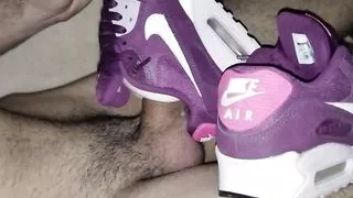 fucking and cumming in my wife's Nike Air Max 90 sneaker using the fleshlight part 2