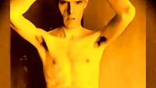 British Freddie Sunfields in Yellow Hard Cock Masturbation