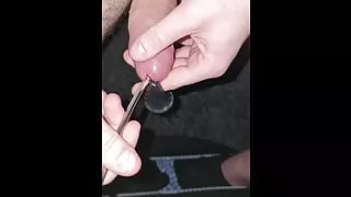 I shove a penis plug upside down with a condom into my cock