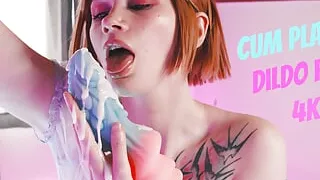 I play with cum sucking big alien dildo - Akaneiro