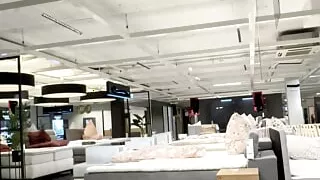 Risky Day in a Furniture Store - Handjob, Blowjob and Fucking