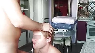 Hard fuck in the mouth. In the mouth like in the pussy